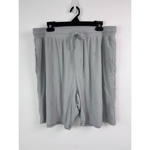 Tommy John men's‎ 2XL grey zen ribbed lounge shorts 8" inseam casual stretch - Picture 1 of 6